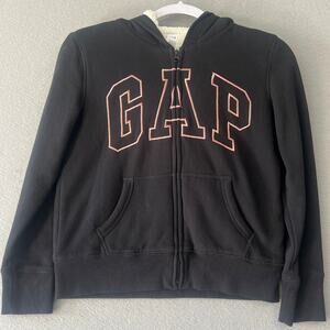 GAP Sweater Girls XL Black Hodded Casual Cold Cozy Soft